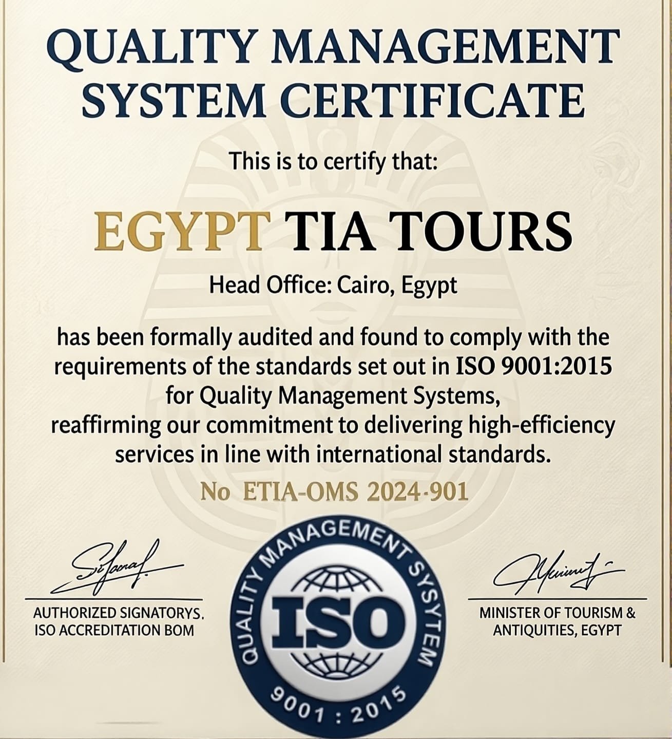 ISO Certificate Full View